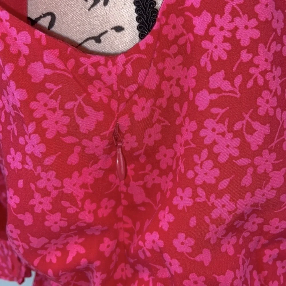 J. Crew Ruffle V-Neck Faux Wrap Floral Dress